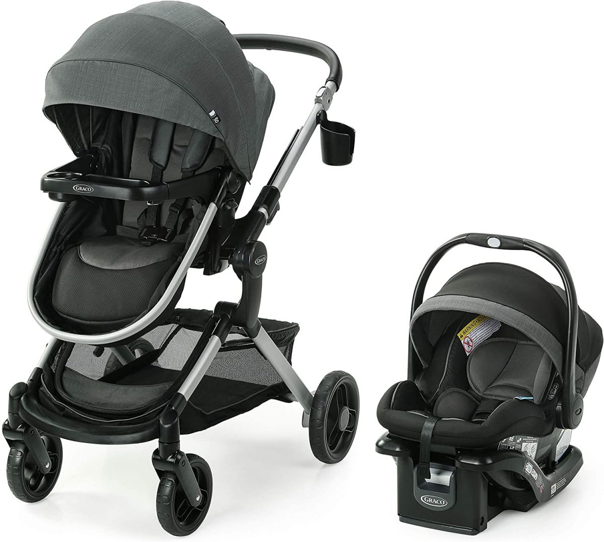 POUSSETTE DUO MODES NEST - Gris foncé