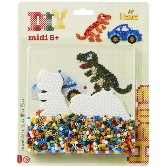 Hama - Bügelperlenset Dino/Auto - ca. 1.100 Perlen