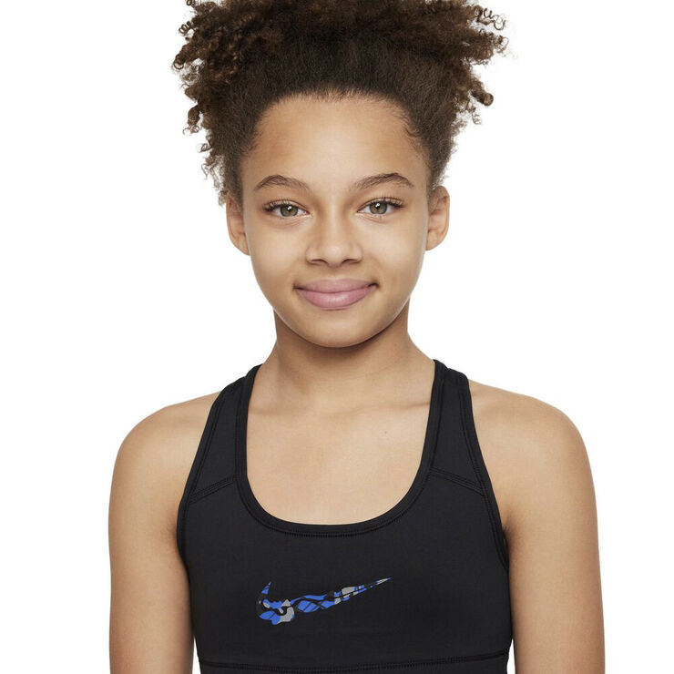 Nike Swoosh Reversible sports bh Blå