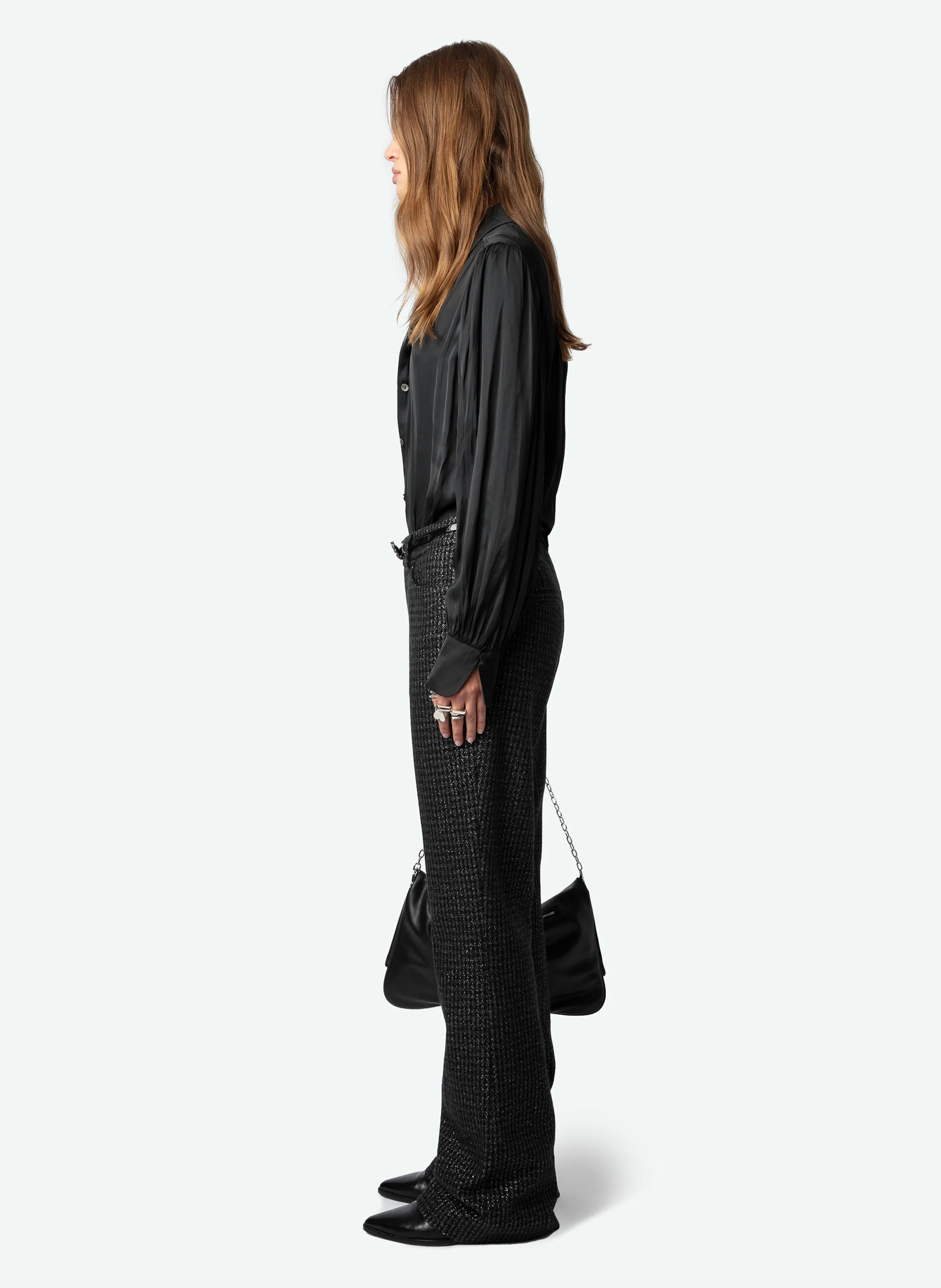 PISTOL - Pantalon droit en laine mélangée | Noir