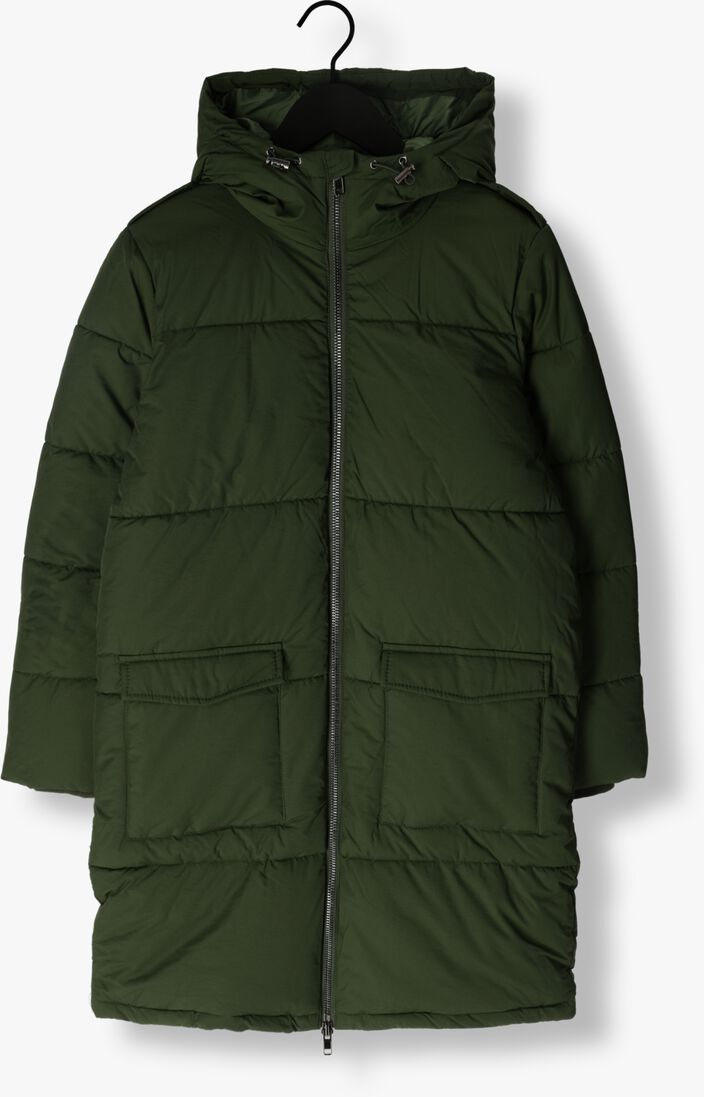 OBJECT groene object gewatteerde jas objzhanna l/s long jacket noos