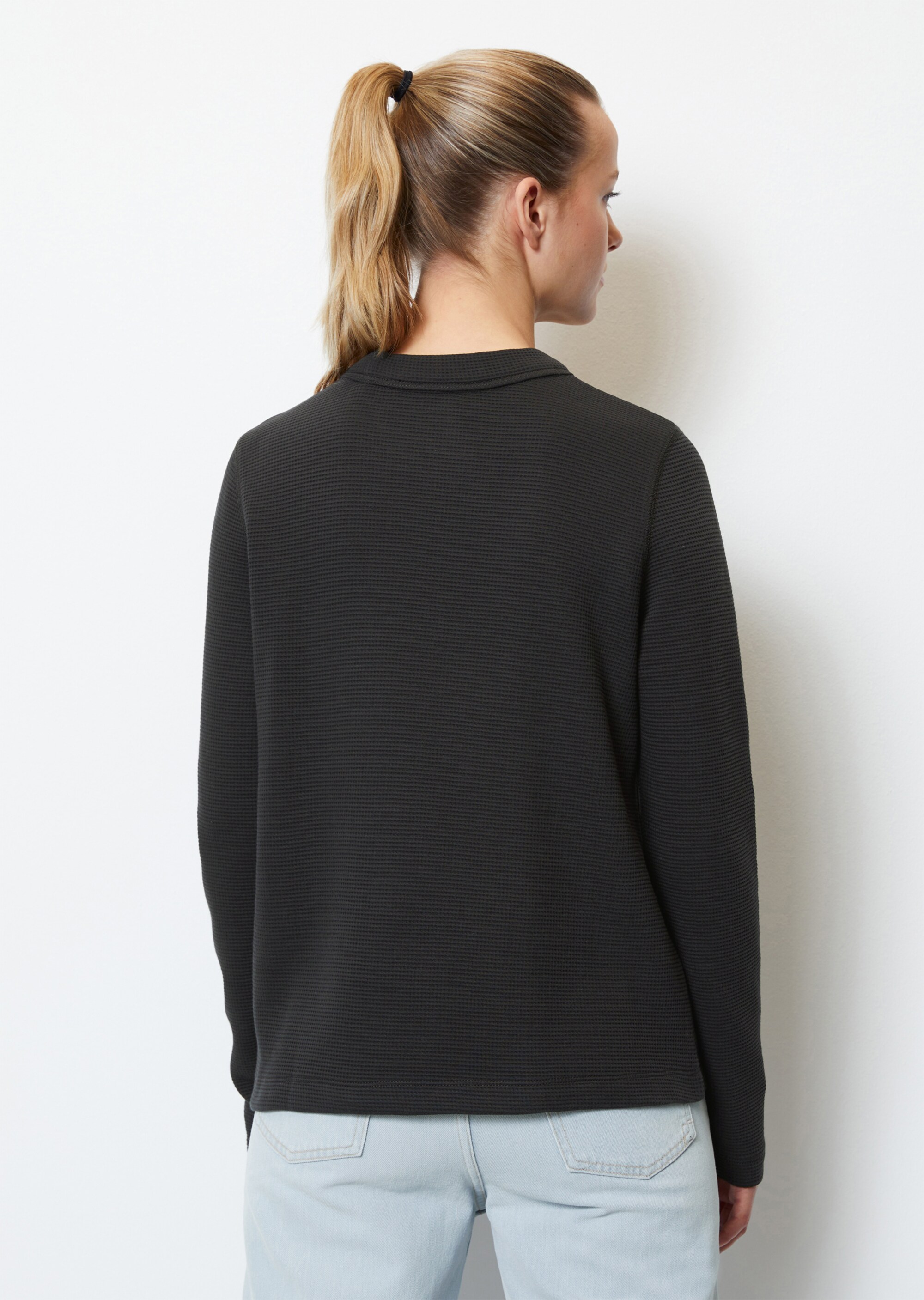 Longsleeve mit Waffel-Struktur aus Organic Cotton