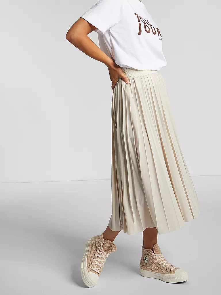 RICH & ROYAL Plisseerock beige