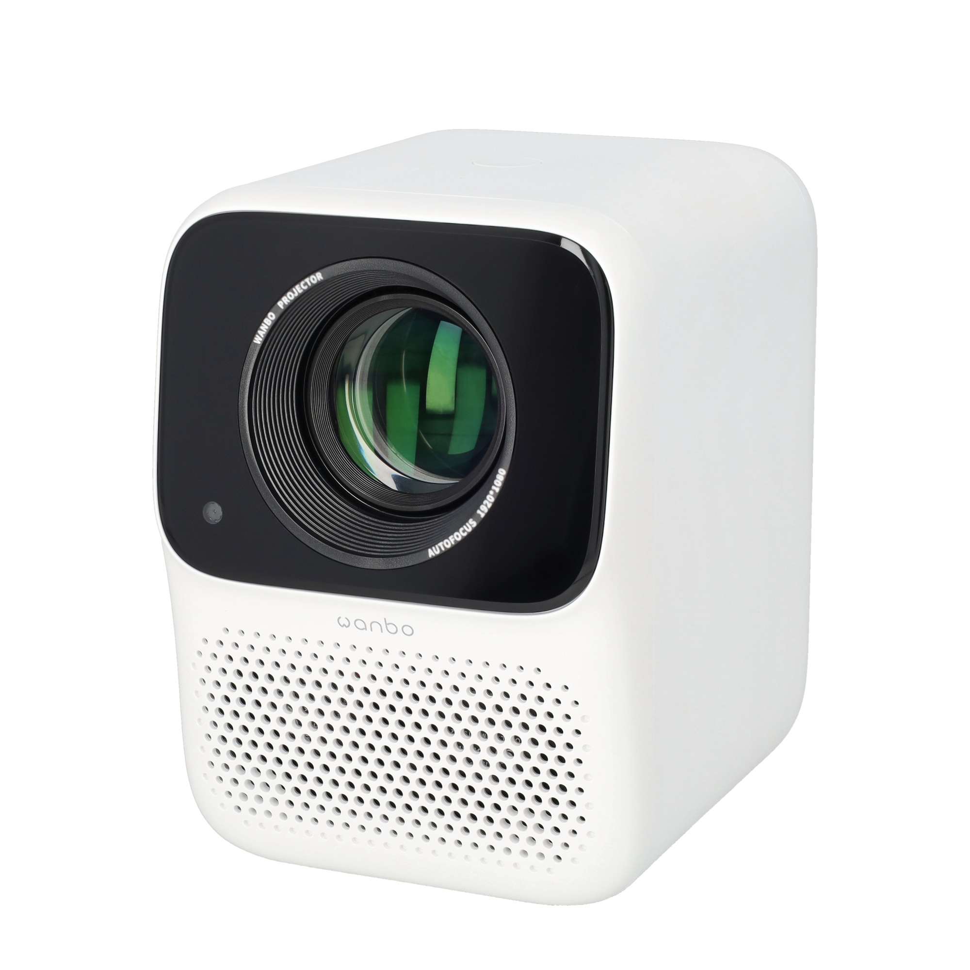 Wanbo T2 Max (New) Multimedia LED Projektor Beamer Heimkino 1080p Full HD / HDMI / Wifi / USB A / 3.5mm Klinke und Fernbedienung - Weiss