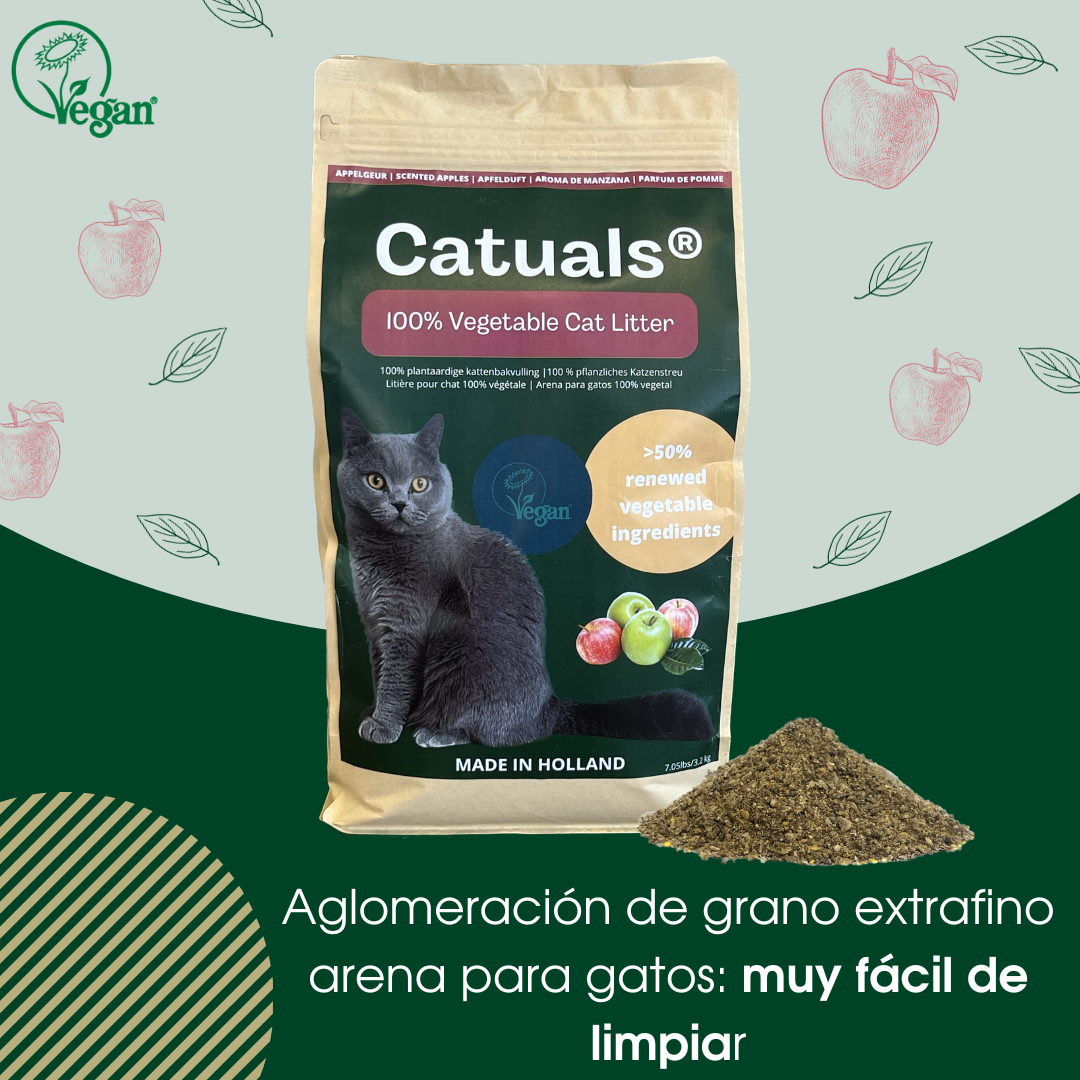 Areia higiênica para gatos Catuals® 100% vegetal