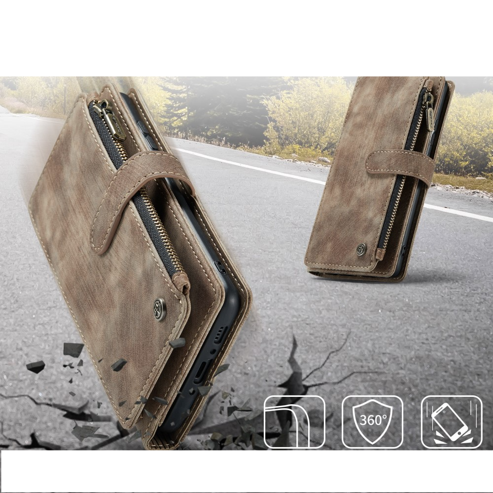 Samsung Galaxy A54 5G 2in1 Leder Tasche Karten Etui - Dunkelbraun