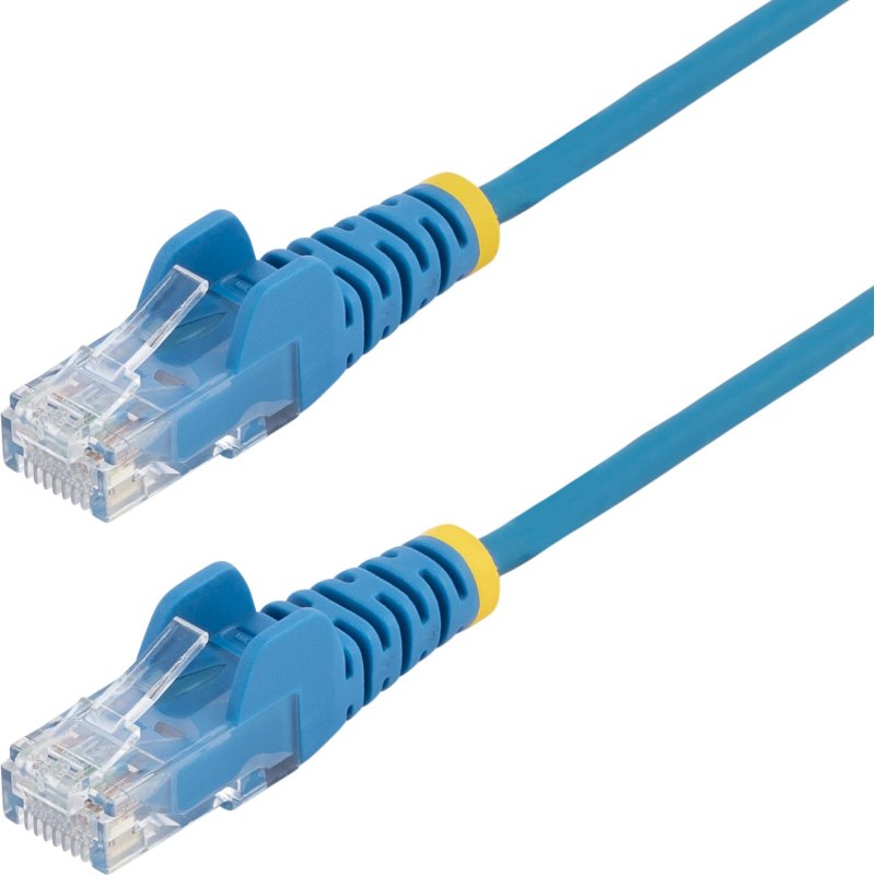 StarTech.com Câble Ethernet CAT6 Bleu Fin de 7m, Sans Accroc, 100W PoE, UTP, LSZH, Fil de Cuivre Pur 28AWG, Cordon Patch Réseau RJ45 avec Serre-Câble, Contrôlé Fluke