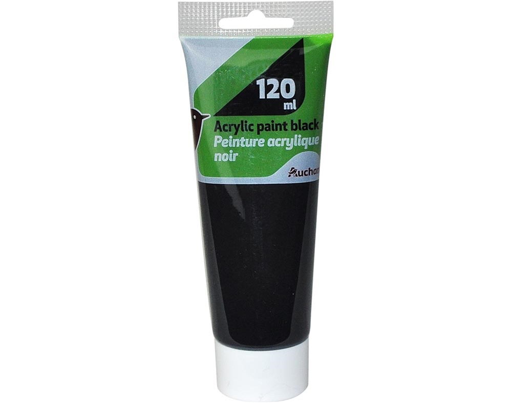 TINTA ACRÍLICA AUCHAN PRETO 120ML