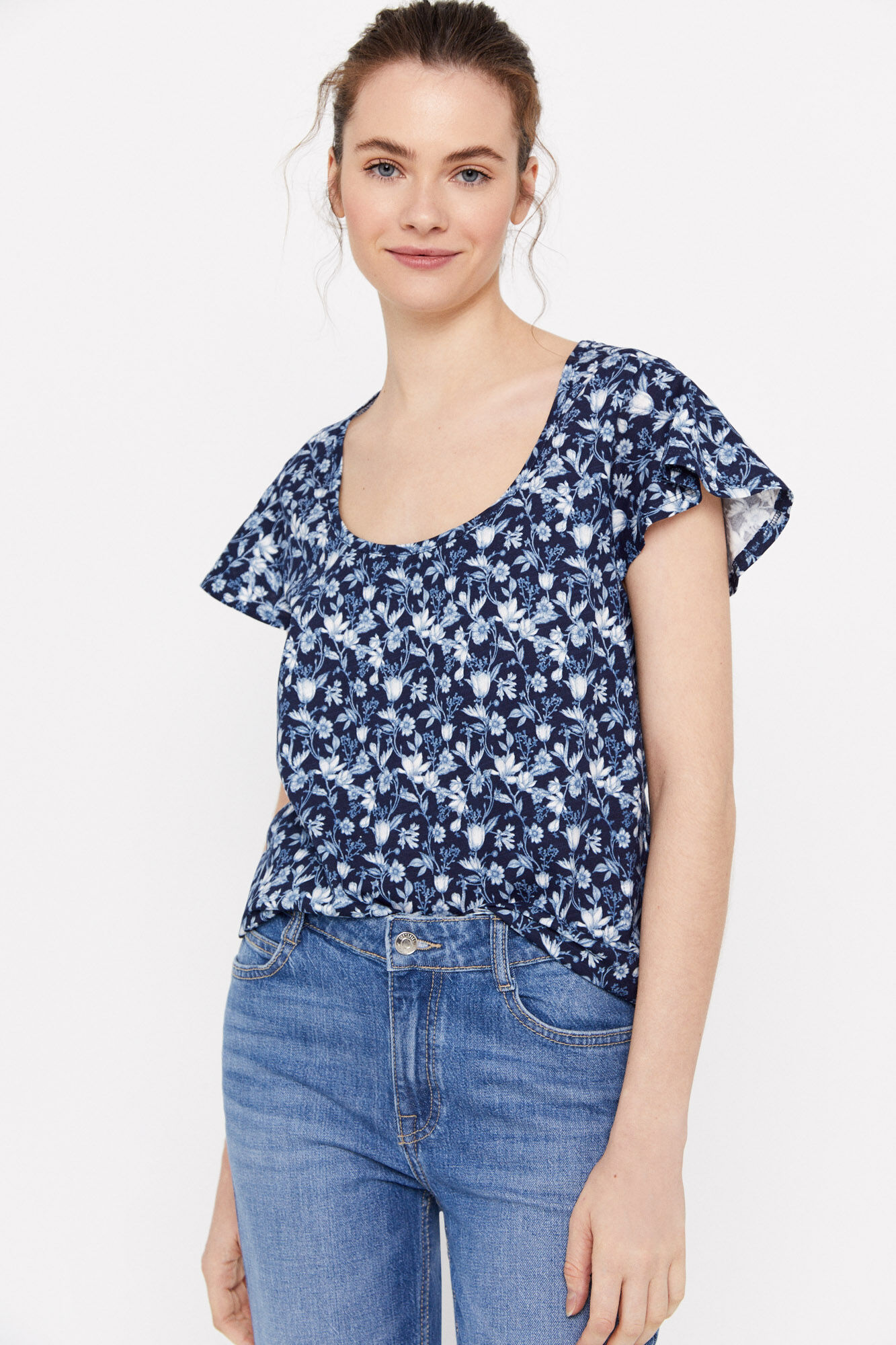 Camiseta de mangas combinadas - Azul