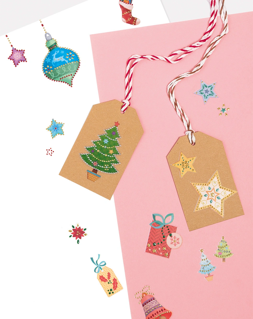 Brilliant-Sticker WEIHNACHTEN 5-teilig in bunt