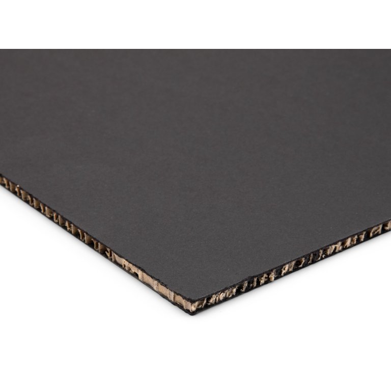 Pappwabenplatte kartonkasch., HoneyComb, schwarz