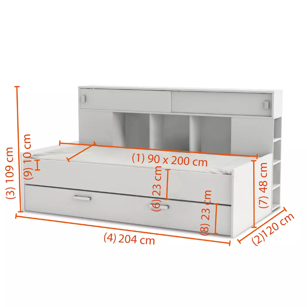 Funktionsbett Sherwood 90 x 200 cm
