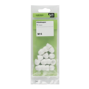 KARWEI afdekkapje M6 wit (15 stuks)