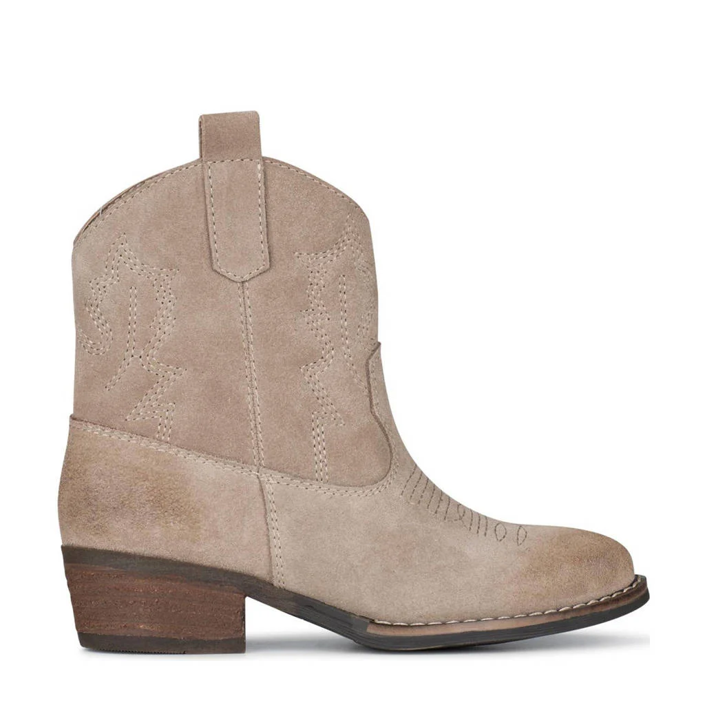 PS Poelman Bilasuède cowboylaarzen beige