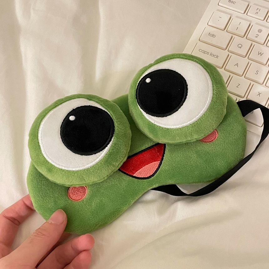 Intimo - Kikker Chenille Verkoelend Slaapmasker (Verschillende Ontwerpen)