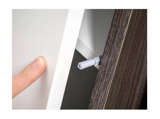 Meuble TV 150 cm CRISS avec LED intégrées, déco moderne pour salon