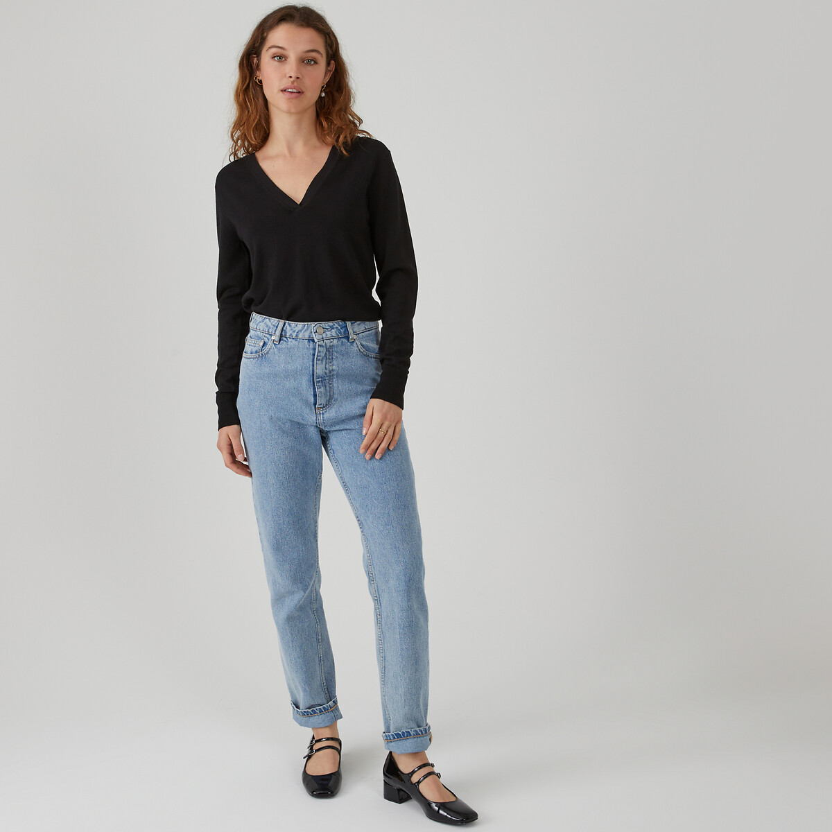 COLEÇÕES LA REDOUTE<br>Trui básico, V-hals