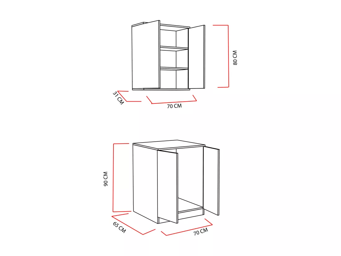 Ensemble Armoire pour Machine à Laver et étagère en Bois Blanc