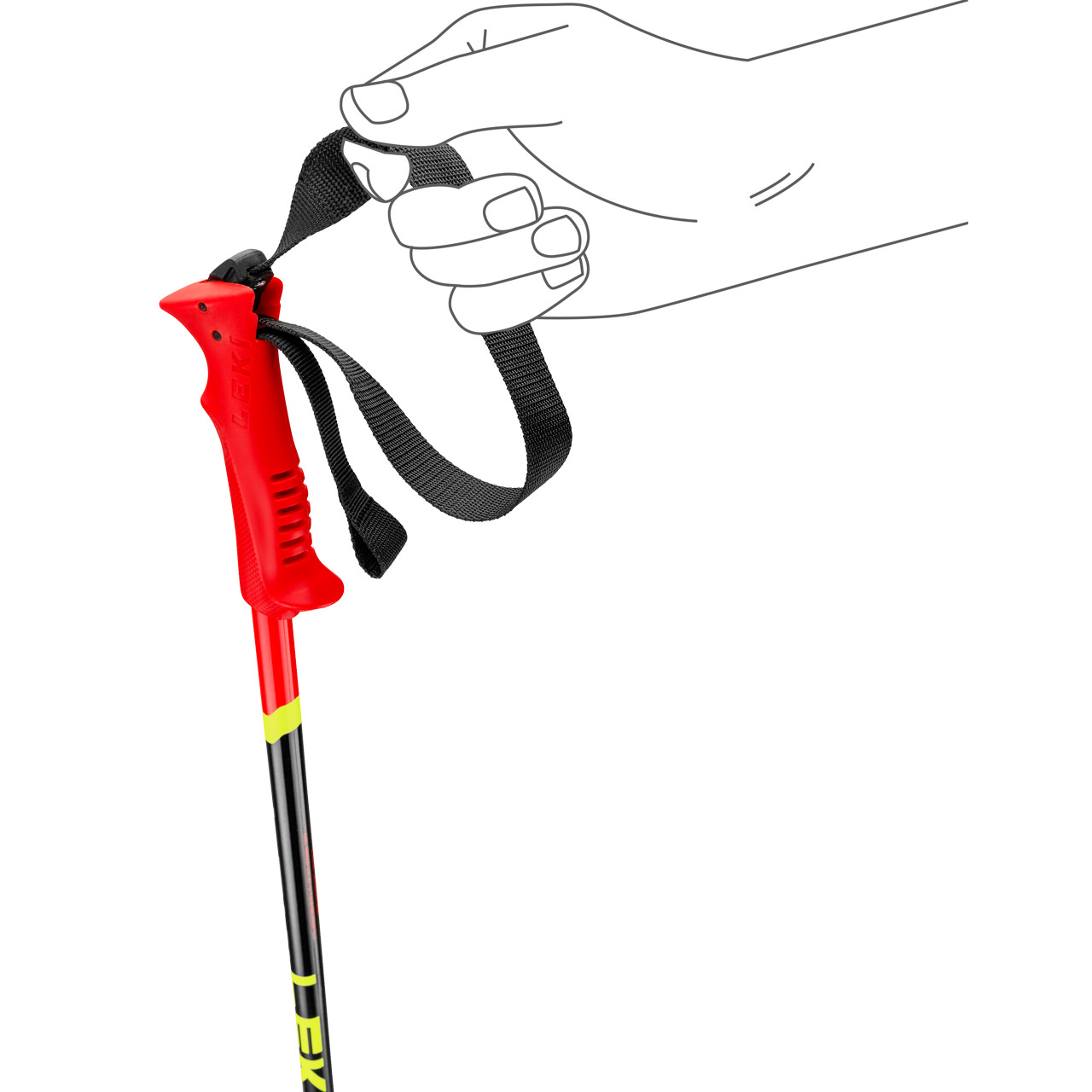 Leki Racing Kids bright red/black/neonyellow | Leki Alpin Skistöcke | Leki | L | MARKEN | XSPO