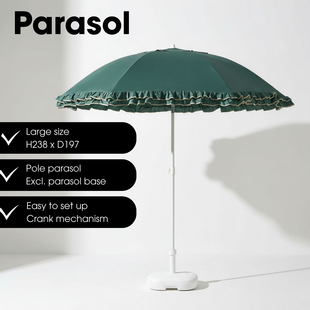 Mica Decorations Kantelbare Parasol 238 x Ã195 cm
