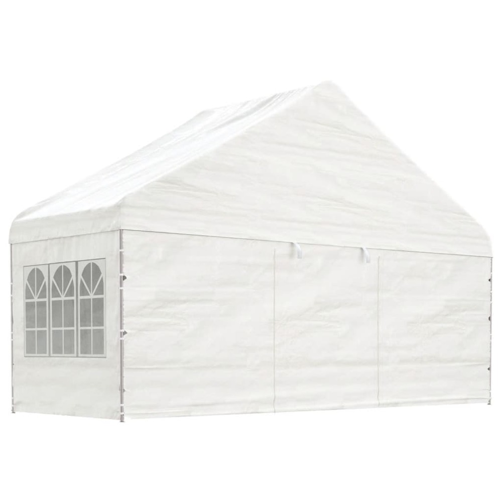 Belvédère avec toit blanc 11,15x5,88x3,75 m polyéthylène