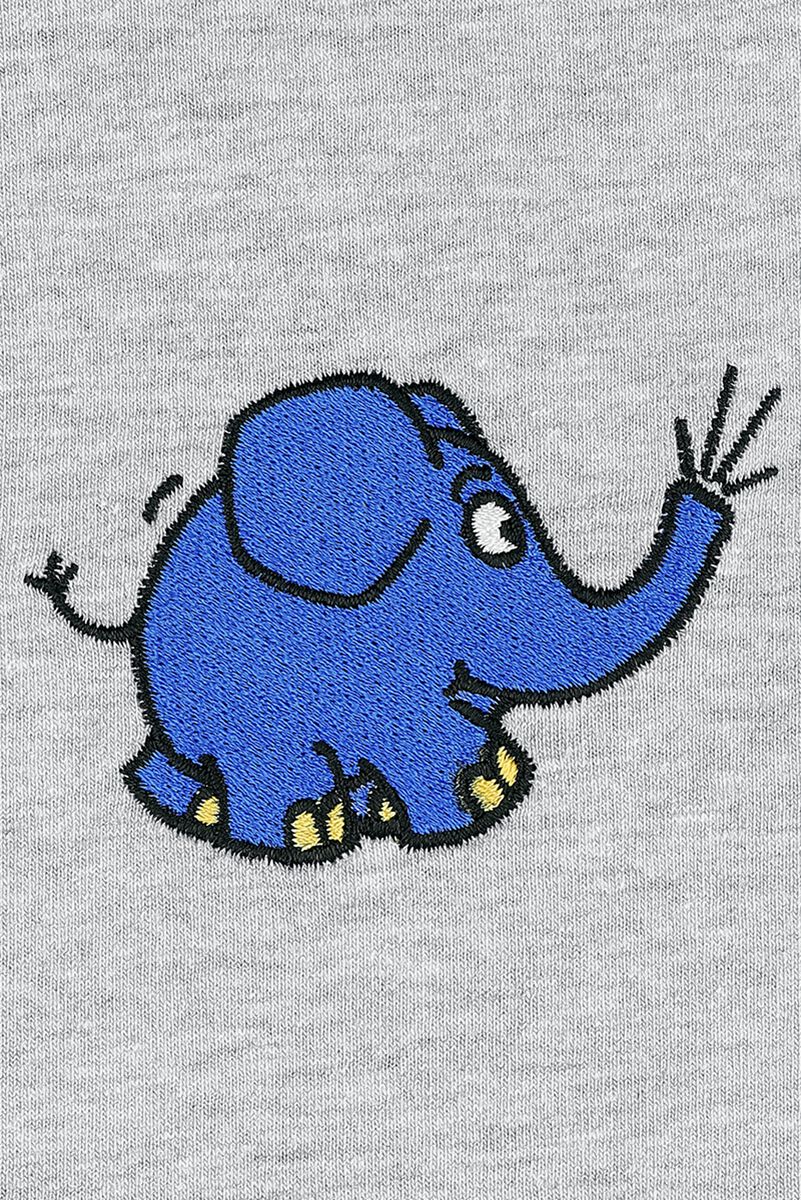 Éléphant - Brodé | Die Sendung mit der Maus T-Shirt Manches courtes