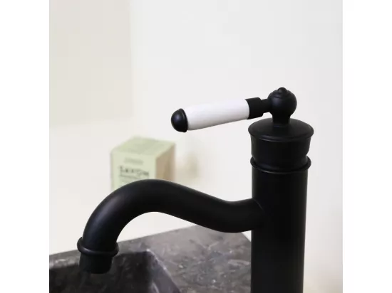 Leeds mitigeur lavabo bas noir - Essebagno
