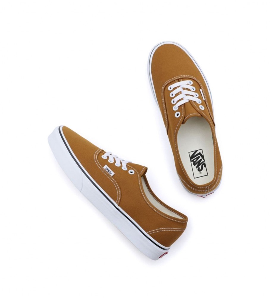 Tênis Vans Authentic de couro marrom
