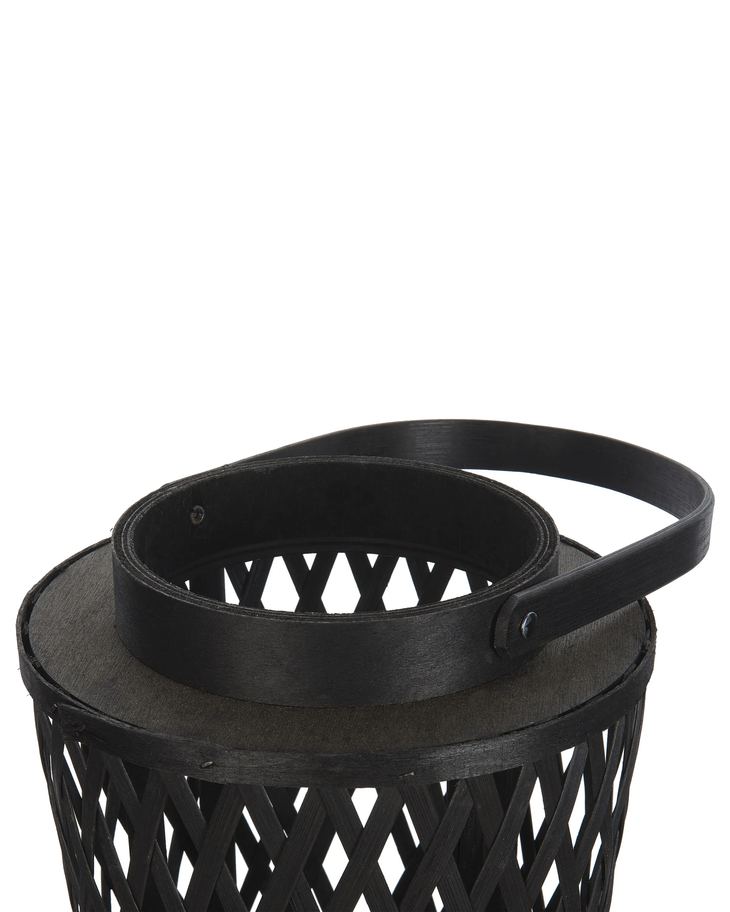 Lantaarn MACTAN Bamboehout 38 cm Zwart