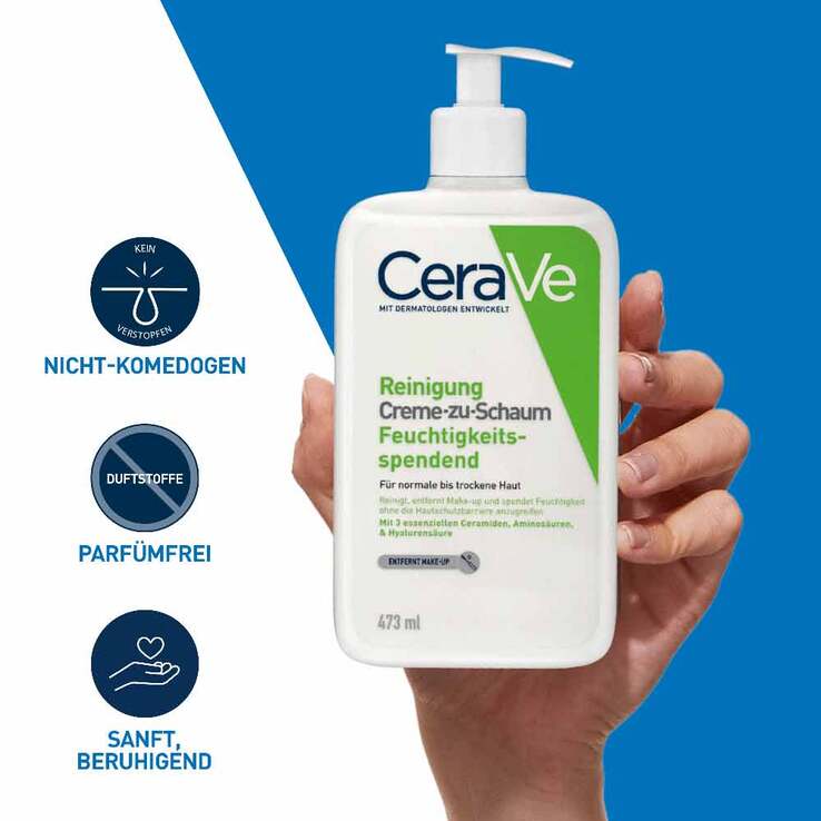 Cerave Creme-zu-Schaum Reinigung, 473 ml