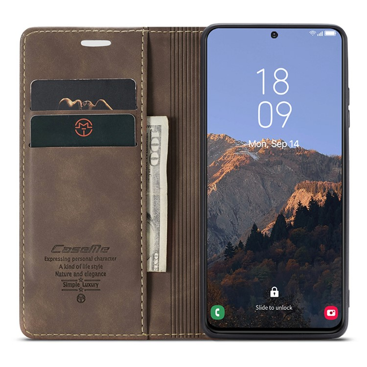 Samsung Galaxy S24  Plus Leder Tasche Flip Wallet Etui mit Kartenfächern - Dunkelbraun
