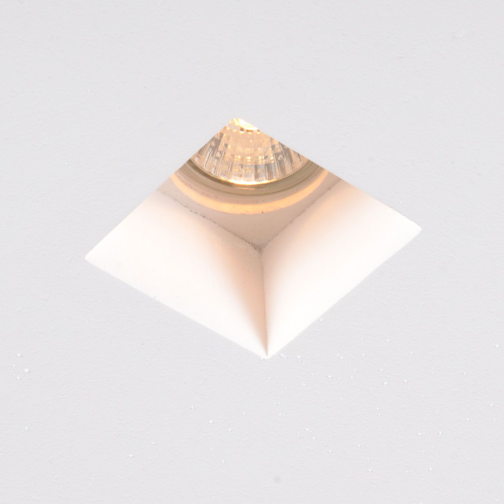 Set van 6 Inbouwspot wit 12cm vierkant - Gypsy Stucco