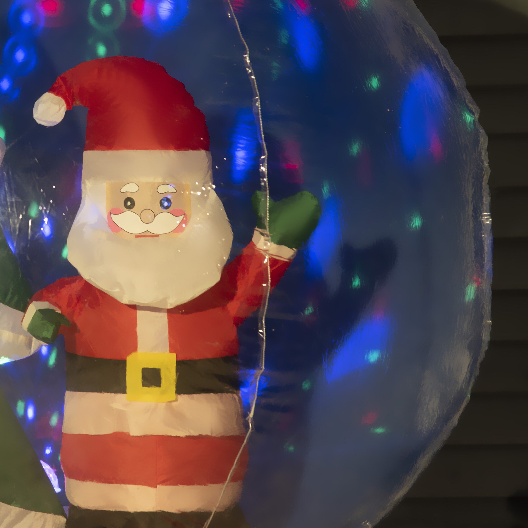 Outsunny Aufblasbare Weihnachtsdekoration mit LED-Lichte blau 110L x 110B x 150H cm