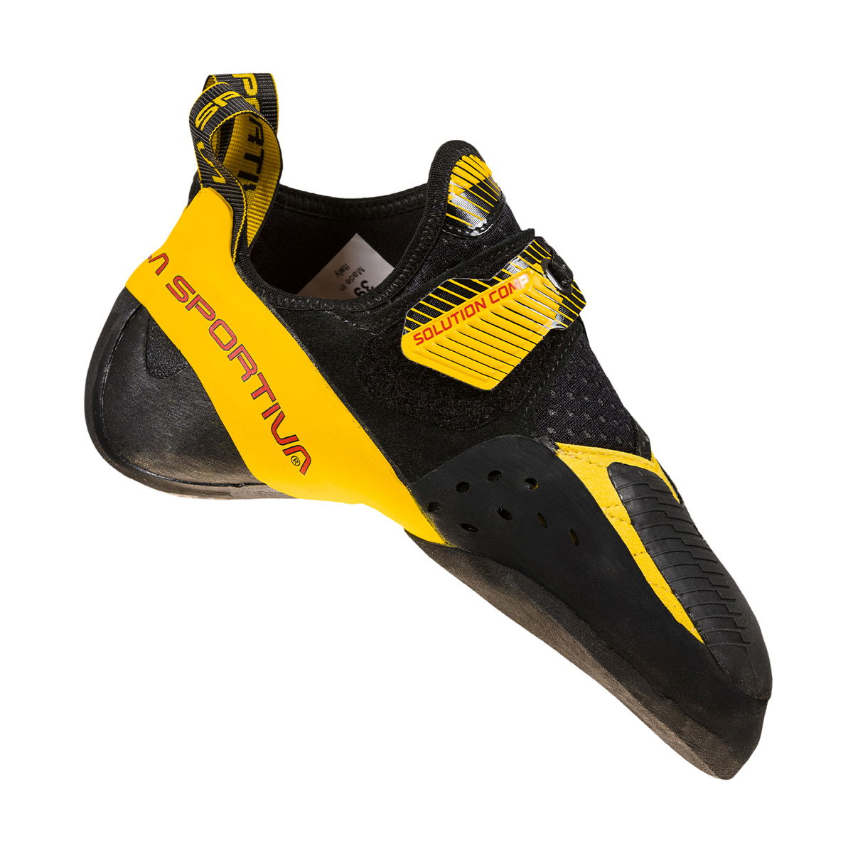 La Sportiva Solution Comp klatresko, herre (Black/Yellow) - Spejder Sport