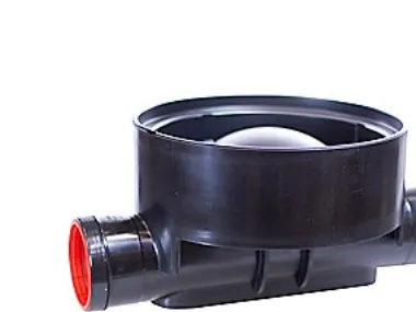 Rense-insp.brønd 315-160mm T1 - lige gennemløb for glat rør. Wavin PP