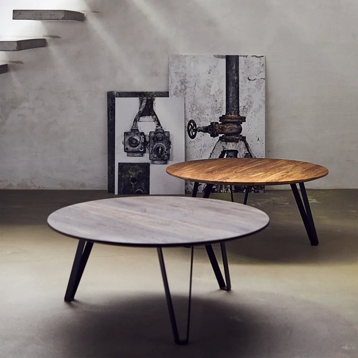 Muubs - Space Couchtisch Ø 90 cm, Eiche geölt