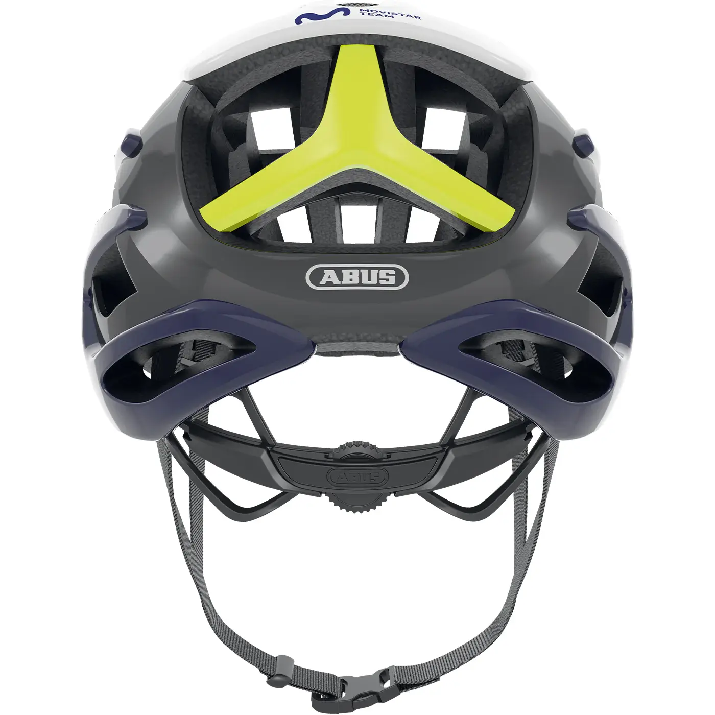 Abus AirBreaker Race Fietshelm Movistar Blauw