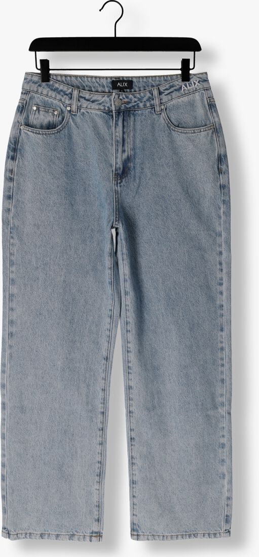 lichtblauwe alix the label wide jeans ladies woven denim pants