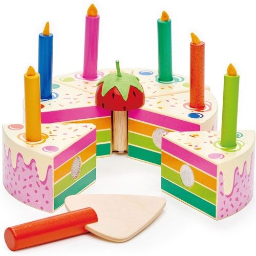 Tender leaf toys verjaardagstaart regenboog