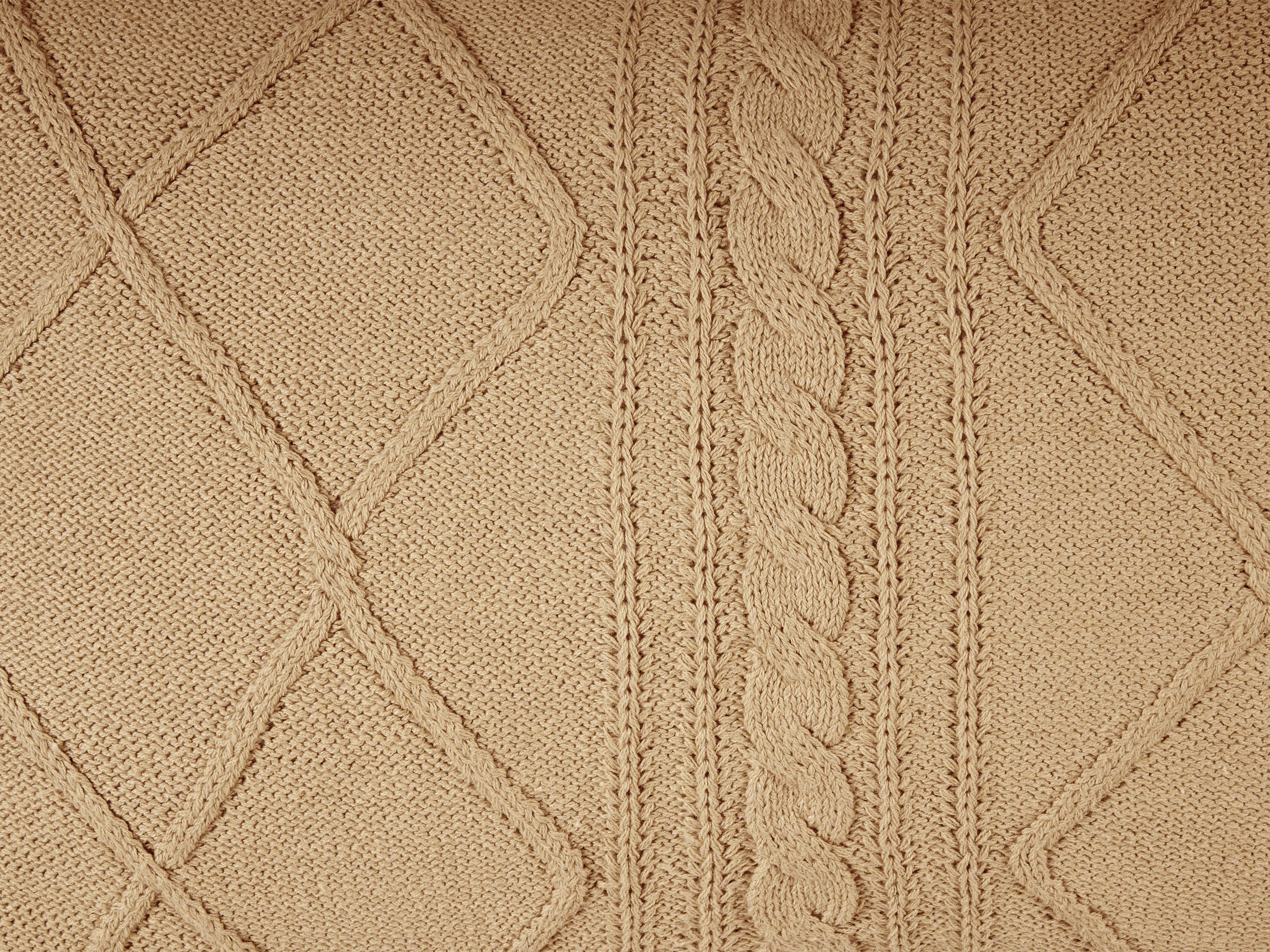 Set van 2 sierkussens CAESIA Katoen 30 x 50 cm Beige effen