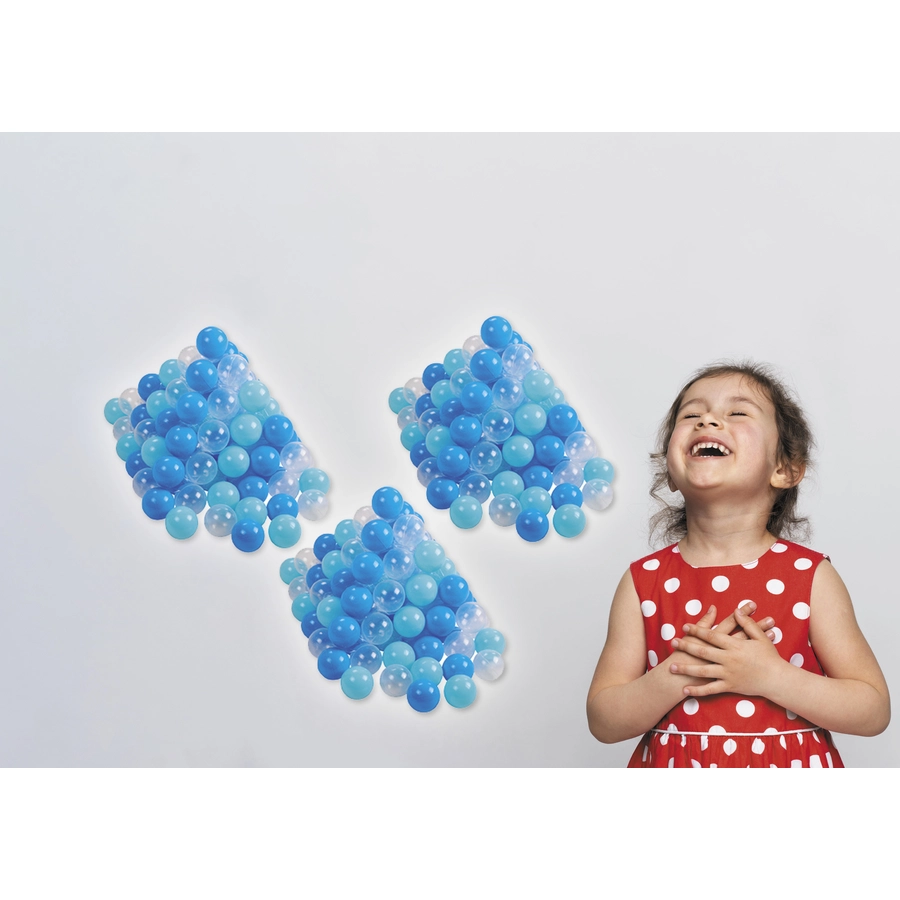 knorr toys® Bälle Set ca. Ø6 cm - 300 ballssoft bluebluetransparent blau