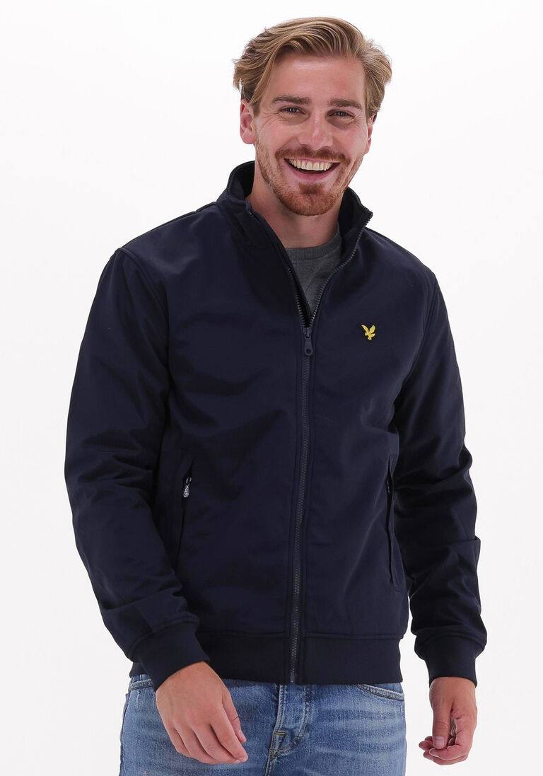 LYLE & SCOTT blauwe lyle & scott jack fleece lined funnel neck jacket