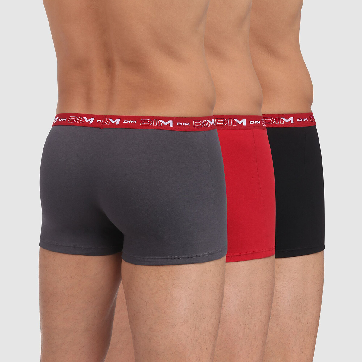 DIM<br>Conjunto de 3 cuecas boxer de algodão elástico