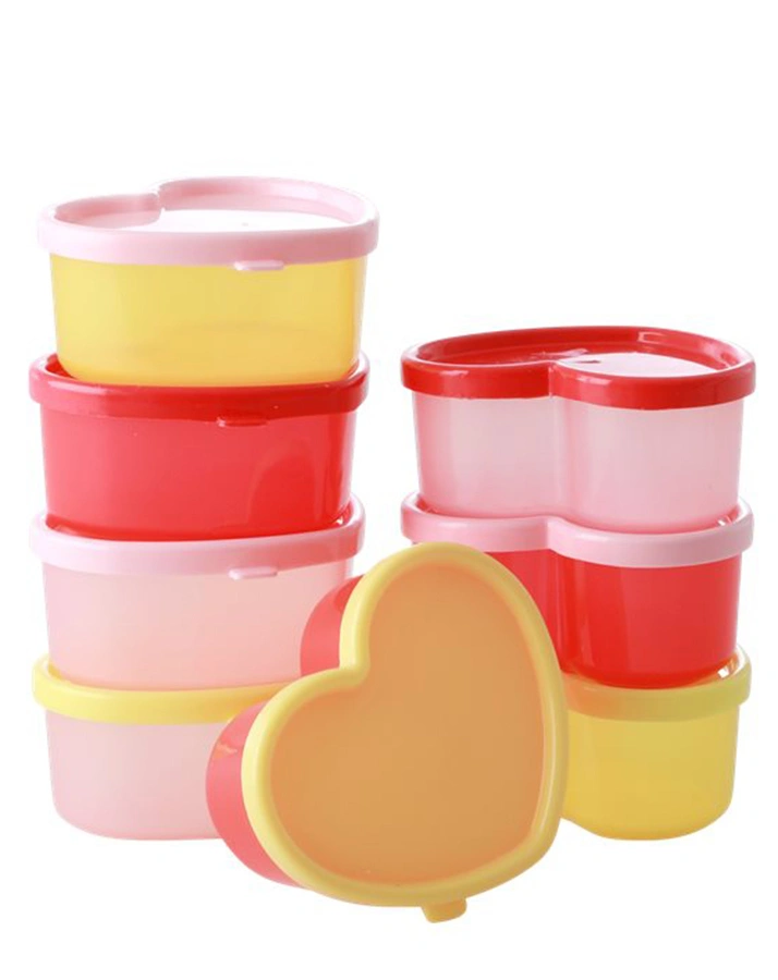 Vorratsdose HEART 8-teilig in rosa/rot/gelb