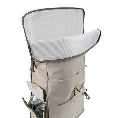 Sac à dos à langer Roll-top Sable - OUTLANDER