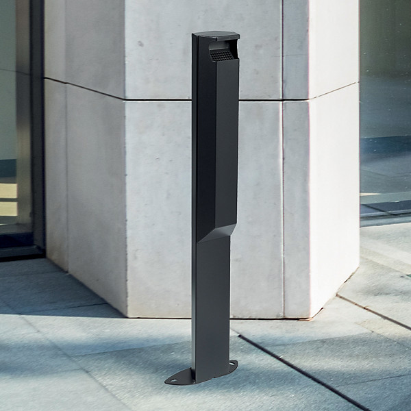 Cendrier 3l /pied arkea extrême sans serrure - gris manganèse
