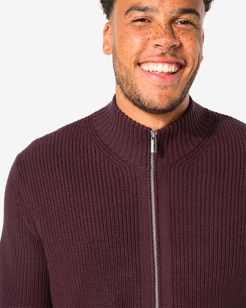 cardigan en maille épaisse pour hommes rouge
