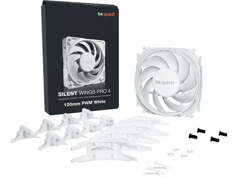 be quiet! PC-Lüfter Silent Wings PRO 4 120 mm PWM Laufruhiger und leistungsstarker Zusatzlüfter fürs Gehäuse