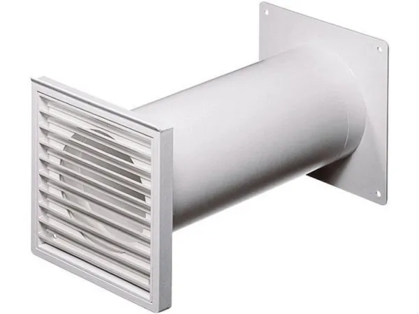 Wallair N37824 Rundrørs-ventilationssystem 100 Plastic (Ø x L) 10 cm x 48 cm Hvid