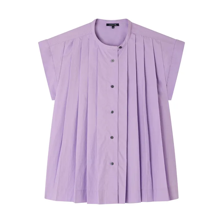 Soeur Blouse Abeille Popeline de Coton | Lilas
